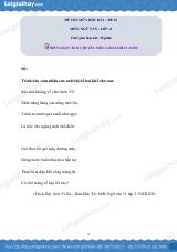 Đề kiểm tra giữa học kì II Ngữ văn 11 - Đề số 10 có lời giải chi tiết